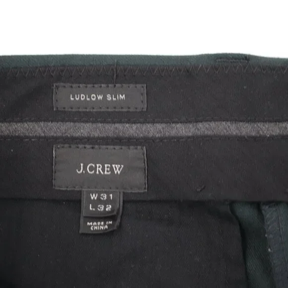 J Crew Suit Mens 36S 32x30 Ludlow Slim Fit Wool Two Piece Vitale barberis Green - Picture 7 of 16